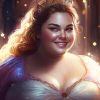 magical fantasy digital art unreal engine fatty girl photo