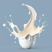 milk fluid spreading realistic image photo