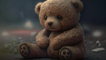 brown cute teddy bear toy photo