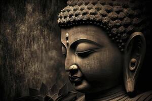 buddha statue face close up image photo