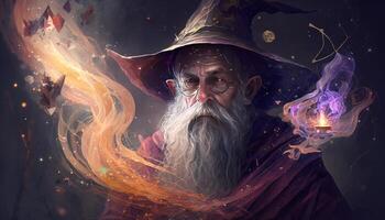 digital wizard beautiful painting image photo