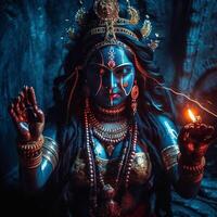 An adorable portrait of kali mata hindu goddess photo