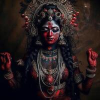 Kali Maa full body portrait hindu goddess photo