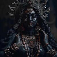 Goddess Kali Maa full body portrait dark image photo