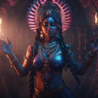 Kali Maa full body portraits beautiful photo