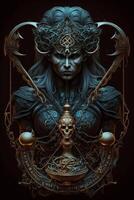 Zodiac Sign Libra in an Evil Figure dark image photo