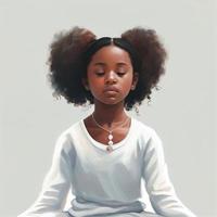girl meditate for mindfulness activity image photo