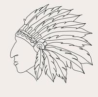 Minimalist American Native Line art, Simple Southwest Sketch, Tent Outline Drawing, Culture Indigenous vector