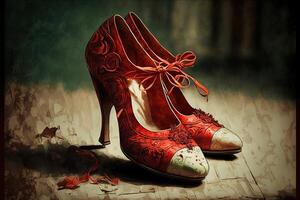 un mujer Zapatos tacones generativo ai imagen foto