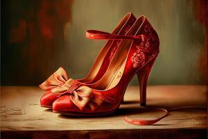 A woman shoes heels photo