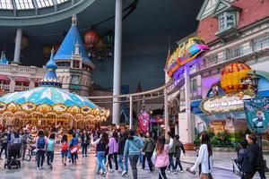 SEOUL, SOUTH KOREA - APR 24, 2019-The Indoor Adventure world of Lotte World theme park. Lotte World is a major recreation complex in Seoul, South Korea. photo