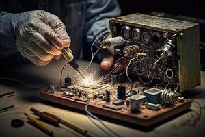 soldering image with iron kit photo