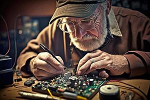 soldering stock photo