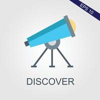 telescope icon. Element of education icon for mobile concept and web apps. Thin line telescope icon can be used for web and mobile vector