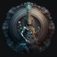 The God Preservation Lord Vishnu.- Generted by generative AI photo