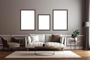 living room 1 blank wall frames 23 ratio photo