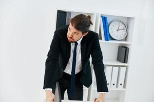 businessman holding a phone telephone office executive photo