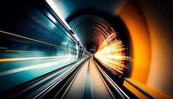 Abstract light lines of movement and speed. light ellipse. Galaxy Glint. Glowing podium. Space tunnel. Light everyday glowing effect. semi-circular wave, light trail curve swirl. Bright spiral AI photo