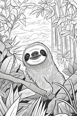 Sloth Coloring Pages Stock Photos Images and Backgrounds for Free Download