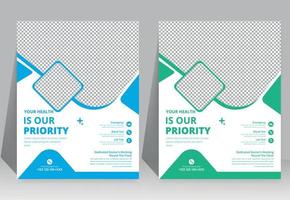 healthcare cover a4 template design and flat icons for a report and medical brochure design, flyer, leaflets decoration for printing and presentation vector. vector