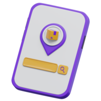 package location 3d rendering icon illustration, png transparent background, shopping and retail