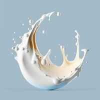 milk fluid without background realistic image photo