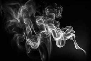 Abstract smoke moves on a black background. Design element. Abstract texture. photo