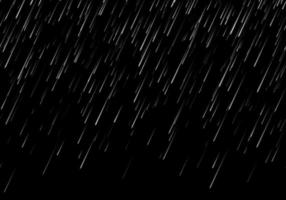 Rain effect. Rainfall isolated on dark background. Vector