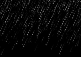 Rain effect. Rainfall isolated on dark background. Vector