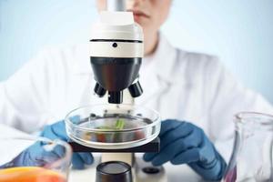 female doctor medicine laboratory research close-up photo