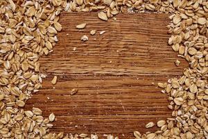 wooden tableware food muesli view from above photo