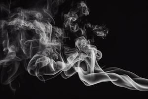 Abstract smoke moves on a black background. Design element. Abstract texture. photo