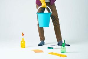 limpiador limpieza suministros tareas del hogar estilo de vida Servicio profesional foto