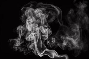 Abstract smoke moves on a black background. Design element. Abstract texture. photo