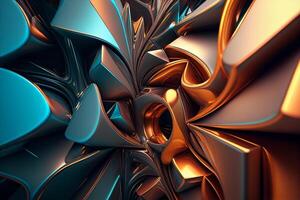 3d rendering, abstract background, geometric shapes, computer generated images photo