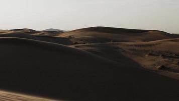 arena dunas en medio oriental Desierto paisaje en unido árabe emiratos video