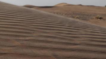 le sable soufflant dans lent mouvement dans le désert video