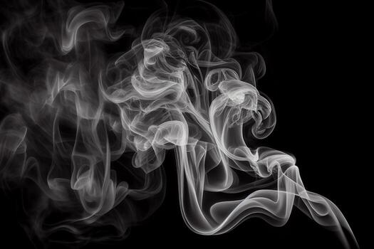 Abstract smoke moves on a black background. Design element. Abstract texture. photo