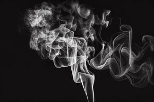 Abstract smoke moves on a black background. Design element. Abstract texture. photo
