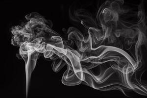 Abstract smoke moves on a black background. Design element. Abstract texture. photo