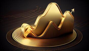 Modurn gold coin realistic concept image photo