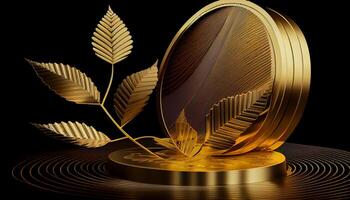 Modurn gold coin realistic concept image photo