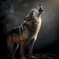 wolf illustration AI Generated photo