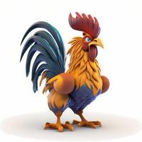 rooster illustration AI Generated photo