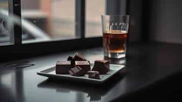 Photo of caffee and chocolate, In a distance, Minimalis -