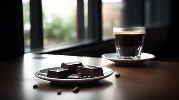 Photo of caffee and chocolate, In a distance, Minimalis -