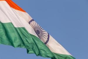 close up of big Indian flag photo