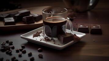 Photo of caffee and chocolate, In a distance, Minimalis -