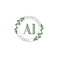 AI Initial beauty floral logo template vector