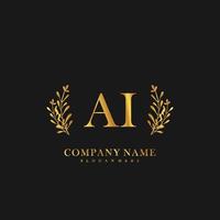 AI Initial beauty floral logo template vector